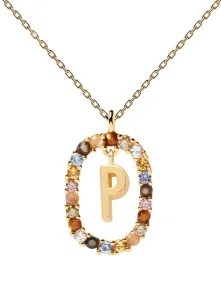 PDPAOLA Collana placcata oro lettera “P” LETTERS CO01-275-U (catena, pendente)