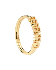 PDPAOLA Elegante anello placcato oro ESSENTIAL Gold AN01-608 50 mm