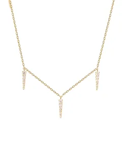 PDPAOLA Elegante collana in argento placcato oro Peak Supreme Essentials CO01-477-U
