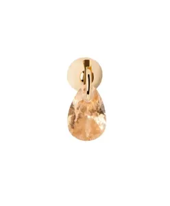 PDPAOLA Eleganti orecchini singoli placcati oro con zirconi Peach Lily Gold PG01-204-U