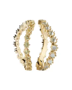 PDPAOLA Incantevole set di anelli in argento placcato oro KARA Gold AN01-640 54 mm
