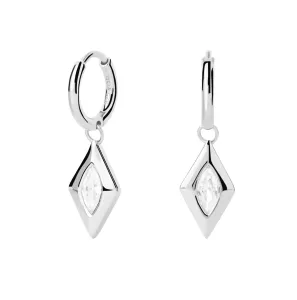 PDPAOLA Orecchini eleganti in argento con zircone Kate Drop Essentials AR02-909-U