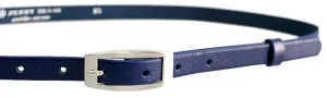 Penny Belts Cintura da donna in pelle 15-2-56 Blu scuro 110 cm