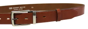 Penny Belts Cintura da uomo in pelle formale 35-020-2-43 marrone 110 cm
