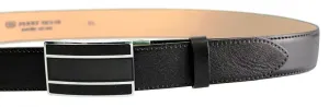 Penny Belts Cintura da uomo in pelle formale 35-020-A6 nera 105 cm