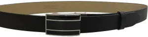 Penny Belts Cintura da uomo in pelle formale 35-020-A6 nera 90 cm
