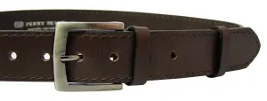 Penny Belts Cintura di pelle da uomo 25-1-40 Brown 100 cm