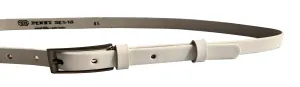Penny Belts Cintura in pelle da donna 15-1-00 White 100 cm
