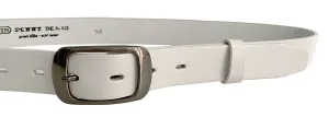 Penny Belts Cintura in pelle da donna 19000 White 105 cm
