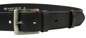 Penny Belts Cintura in pelle Uomo Nero 25-1-60 100 cm