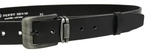 Penny Belts Cintura in pelle uomo nero 507-60 100 cm