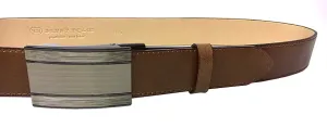 Penny Belts Formale cintura da uomo in pelle 35-020-A7 marrone 100 cm