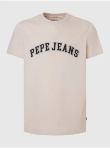 Beige men's T-shirt Pepe Jeans - Men's #2963078