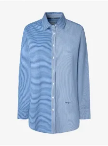 Blue Women's Striped Shirt Shirt Pepe Jeans Harper - Women #916426
