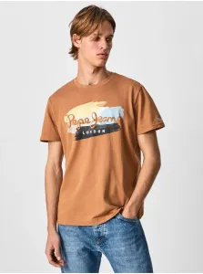 Brown Men's T-Shirt Pepe Jeans Aegir - Men