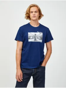 Dark Blue Men's T-Shirt Pepe Jeans Saint - Men's #941678