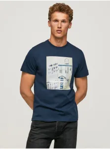Dark blue men's T-shirt Pepe Jeans Teller - Men's