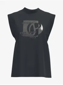 Dark grey women's T-shirt with print Pepe Jeans Avis - Women #828783