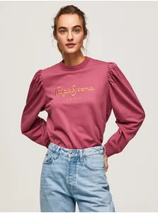 Dark pink Womens Sweatshirt Pepe Jeans Laetitia - Women