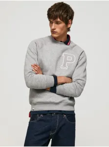 Light Grey Men's Brindle Sweatshirt Pepe Jeans Pike - Men #810215
