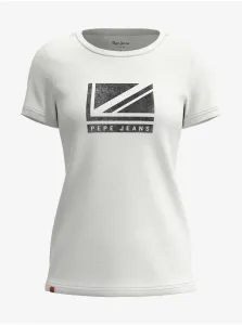 White Women's T-Shirt Pepe Jeans Beatriz - Women #828729