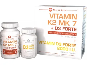 Pharma Activ Vitamina K2 MK7 + D3 FORTE 125 cp. + Vitamina D3 Forte 30 cp