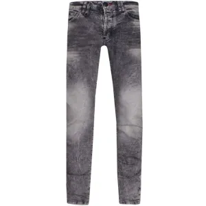 Philipp Plein Men's Super Straight Cut Jeans Grey - GREY 30W