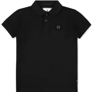 Philipp Plein Boy's Logo Polo Shirt Black - BLACK 8Y