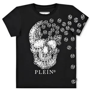 Philipp Plein Boy's T-shirt Broken Skull Black - BLACK 12Y