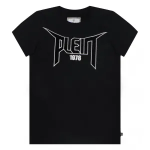 Philipp Plein Kids Logo Patch T-Shirt Black - BLACK 10Y