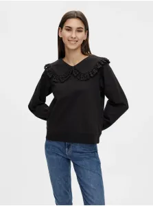 Black Sweatshirt with Collar Pieces Eiren - Women