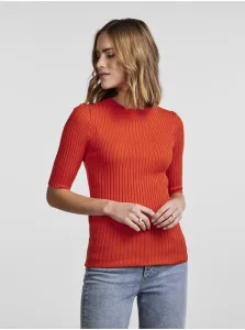 Red Womens Ribbed Light Sweater Pieces Crista - Women #1561660