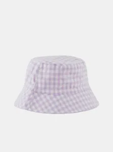 White-Purple Plaid Hat Pieces Laya - Women