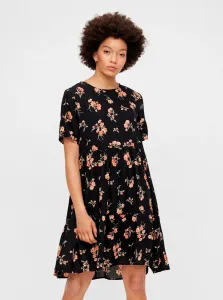 Black Floral Loose Dress Pieces Trina - Women