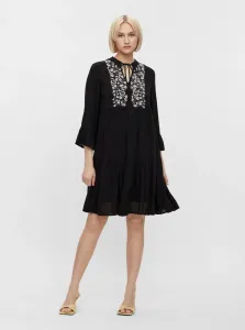 Black loose dress with embroidery Pieces Leia - Women