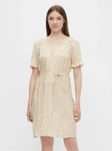 Cream Floral Dress with Tie Pieces Timberly - Women #206230