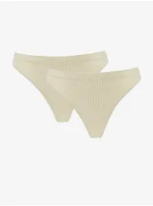 Set of two thongs in cream Color Pieces Symmi - Women