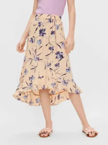 Apricot Floral Midi Skirt Pieces Lillian - Women #89396