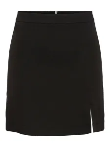 Black Ladies Mini Skirt with Slit Pieces Thelma - Women