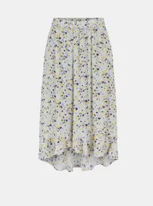 Purple-cream Floral Midi Skirt Pieces Mayrin - Women