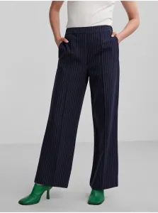 Dark Blue Ladies Striped Wide Pants Pieces Bossy - Women #916854