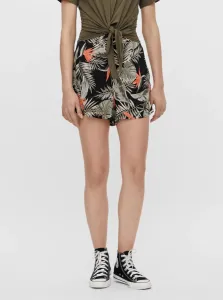 Black Patterned Loose Shorts Pieces Nya - Women #913957