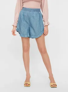 Blue Striped Loose Shorts Pieces Tiffany - Women