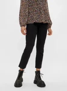 Black Shortened Straight Fit Jeans Pieces Luna - Women #914779