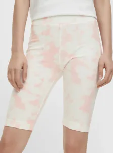 Pink-White Patterned Short Leggings Pieces Tabbi - Women