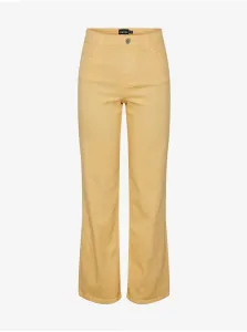 Yellow Womens Wide Jeans Pieces Peggy - Women