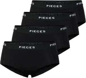 Pieces 4 PACK - slip da donna Boxer PCLOGO 17106857 Black S