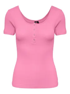 Pieces Maglietta da donna PCKITTE Slim Fit 17101439 Begonia Pink XS