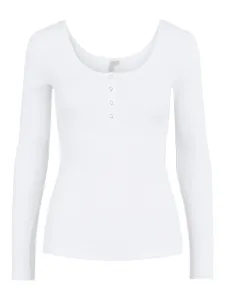 Pieces T-shirt da donna PCKITTE Slim Fit 17101437 Bright White L