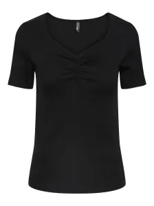 Pieces T-shirt da donna PCTANIA Slim Fit 17135430 Black L